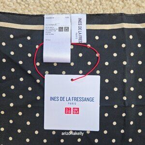 NWT Ines de la Fressange x Uniqlo silk scarf neckerchief